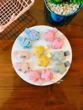 Floral print Star shaped Hair Clips (Handmade)